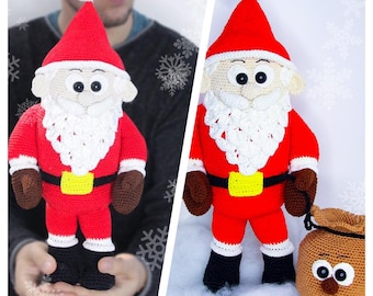 Crochet Pattern - Santa Claus the big fluffy Santa Claus