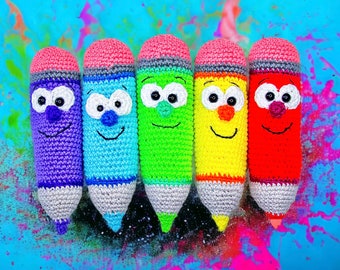 Crochet Pattern - Funny Colored Pencils