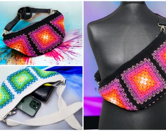 Crochet pattern - Mosaic shoulder bag DE