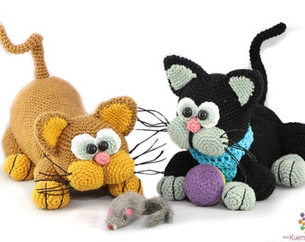 crochet pattern - Fluffy Cats