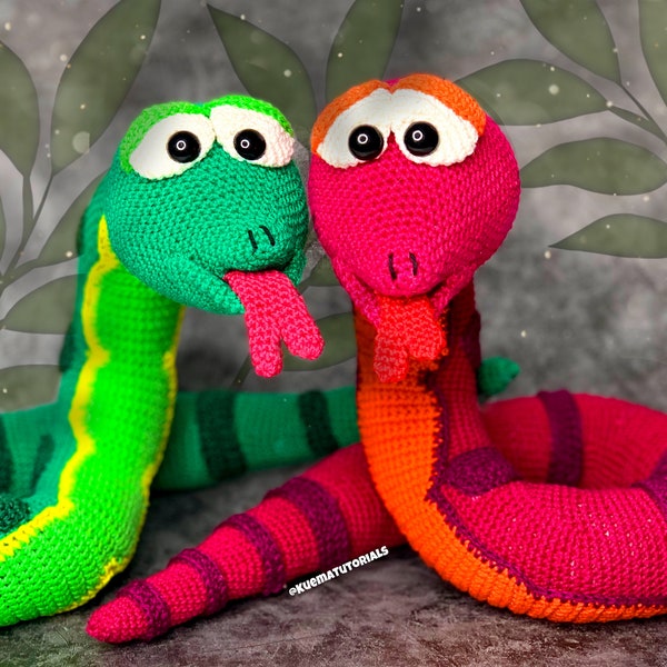 Patrón de crochet - Serpiente gigante esponjosa DE|ENG|NL