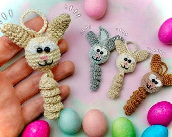 Crochet Pattern - Bunny Worms lucky charm