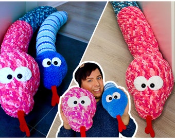 Crochet Pattern - Draft excluder Snake| Deco | Bolster | stuffed animal