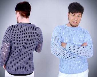 Häkelanleitung – Luftiger oversize Netzpullover ,,Heel" unisex