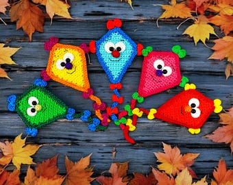 Crochet Pattern - Funny autumn Kite