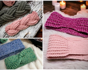 Crochet Pattern - Winter headband Set