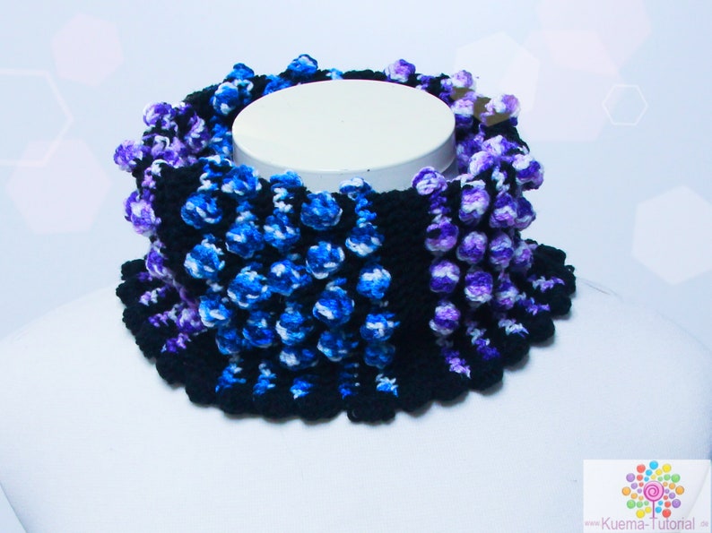 Color Blocking Popcornschal H\u00e4kelanleitung DE