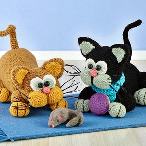 Crochet Pattern - Fluffy Cats