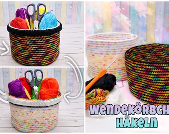 Crochet Pattern - Reversible Basket