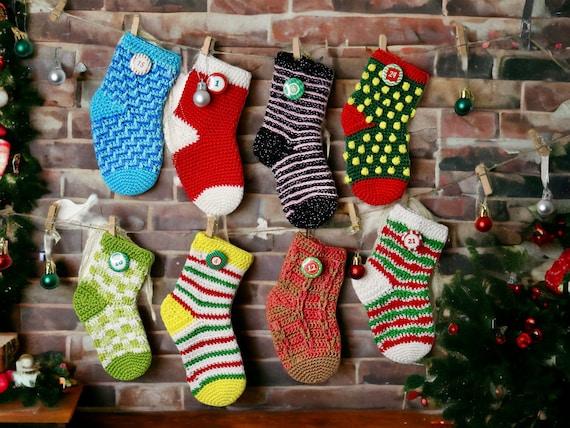 Crochet Pattern Socks Advent Calendar With 8 Sock Patterns - Etsy