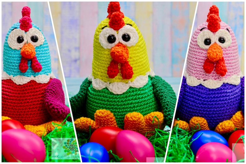 Crochet Pattern Big Fat Chicken imagem 3