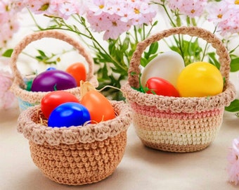 Crochet instructions - individual decorative basket | Easter basket | Utensil DE