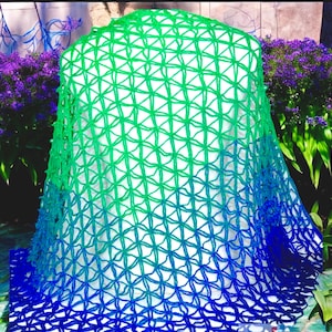 Wzór szydełkowy - Prosty trójkątny szal