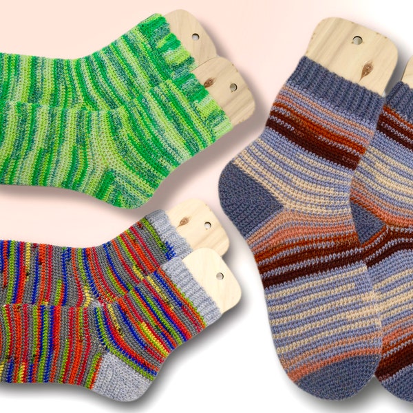 Häkelanleitung - Socken häkeln für Anfänger DE|ENG