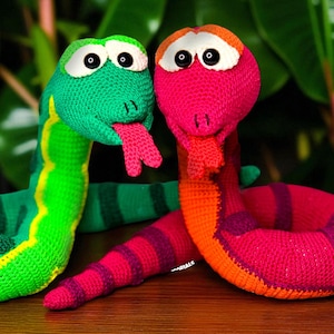 Wzór szydełkowy - Puszysty gigantyczny wąż