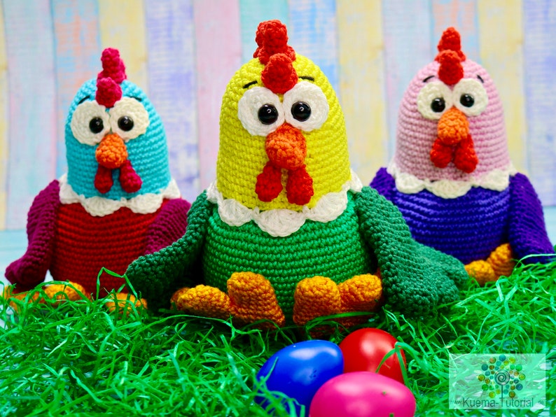 Crochet Pattern Big Fat Chicken imagem 1