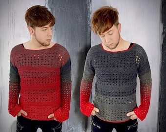 Häkelanleitung Häkelpullover ''Lizzy'' Lochmuster und Überraschungseffekt