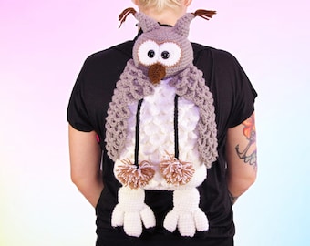 Crochet Pattern - Backpack Snowy Owl Hedwig