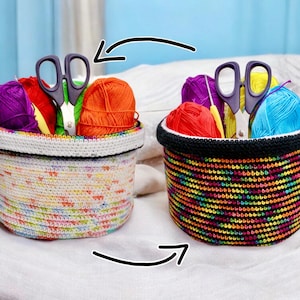 Haakpatroon - Magische omkeerbare mand