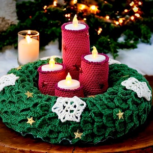 Crochet Pattern - Decorative Advent Wreath
