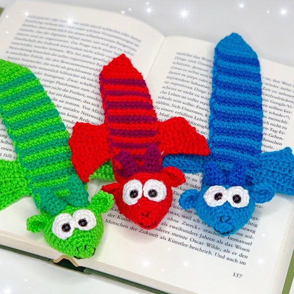 Crochet Pattern - Dragon Bookmark
