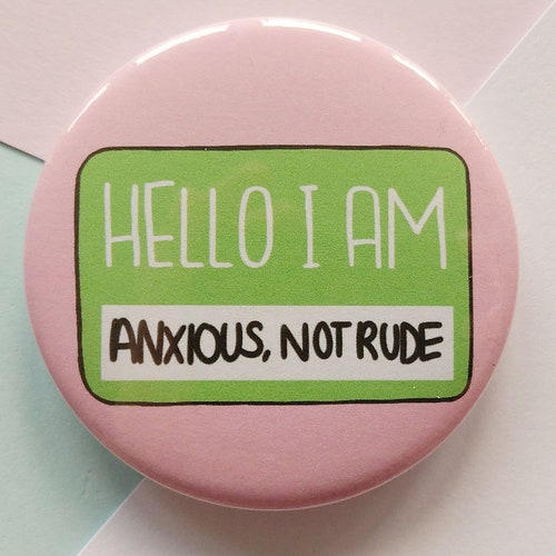 Hello I Am Not so Good With Social Cues Badge Functional Pins - Etsy