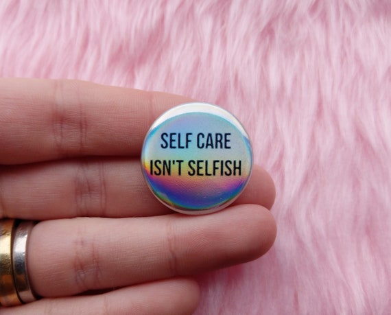 Holographic embroidered patch be kinder to yourself