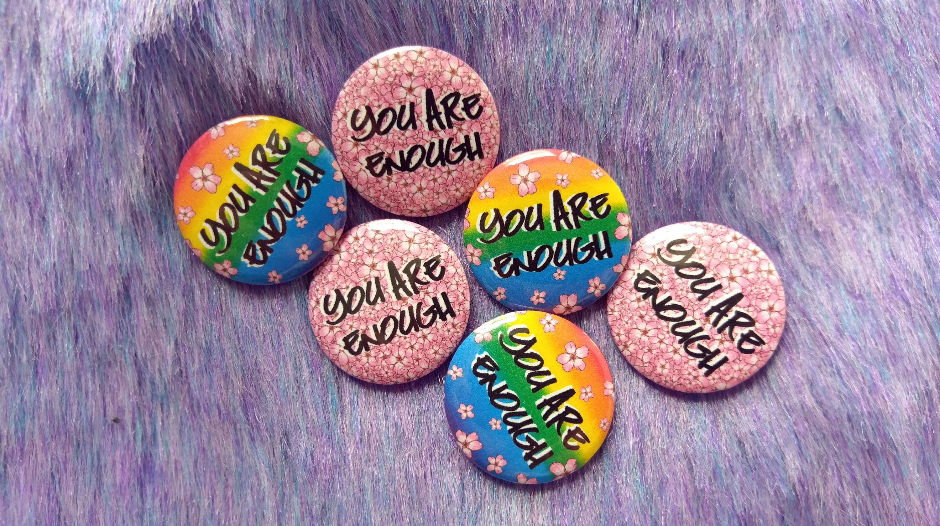 you are enough mental health pin badge you are enough mental health pin badge