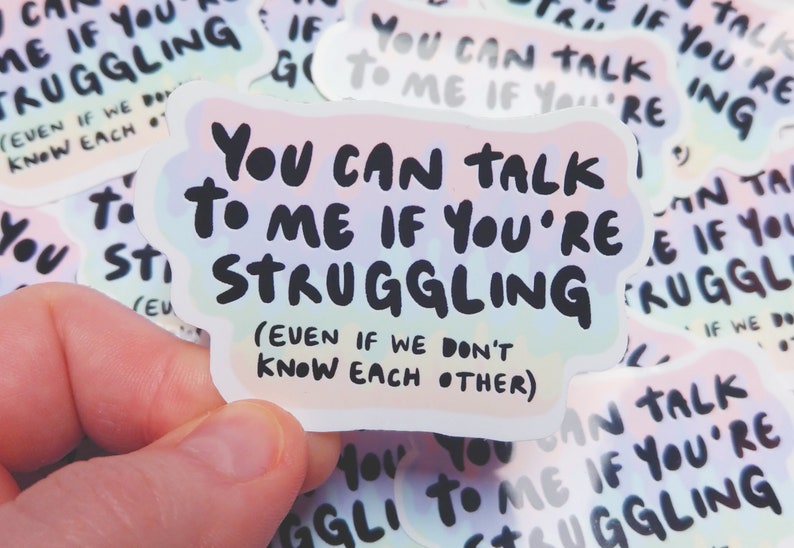 You Can Talk to Me Vinyl Sticker Mental Health Gifts Etsy UK