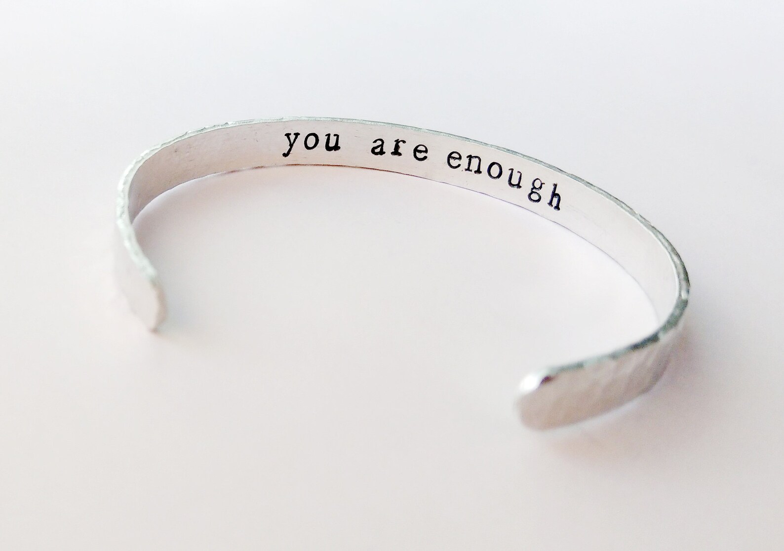 You Are Enough Bracelet Secret Message Lightweight Aluminium Etsy
