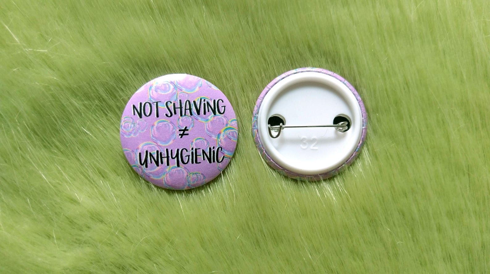 Not Shaving Isn't Unhygienic Badge Feminist Pins Social Etsy