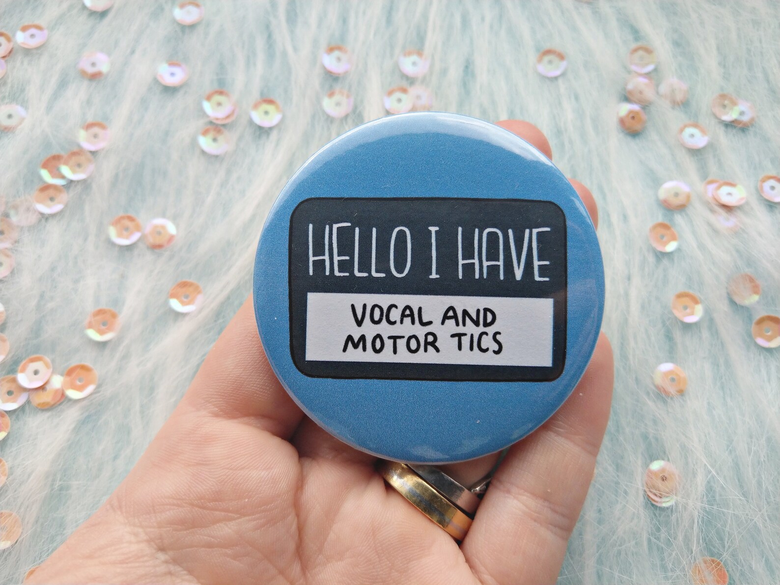 Hello I Have Vocal and Motor Tics Badge Tic Disorder Etsy UK
