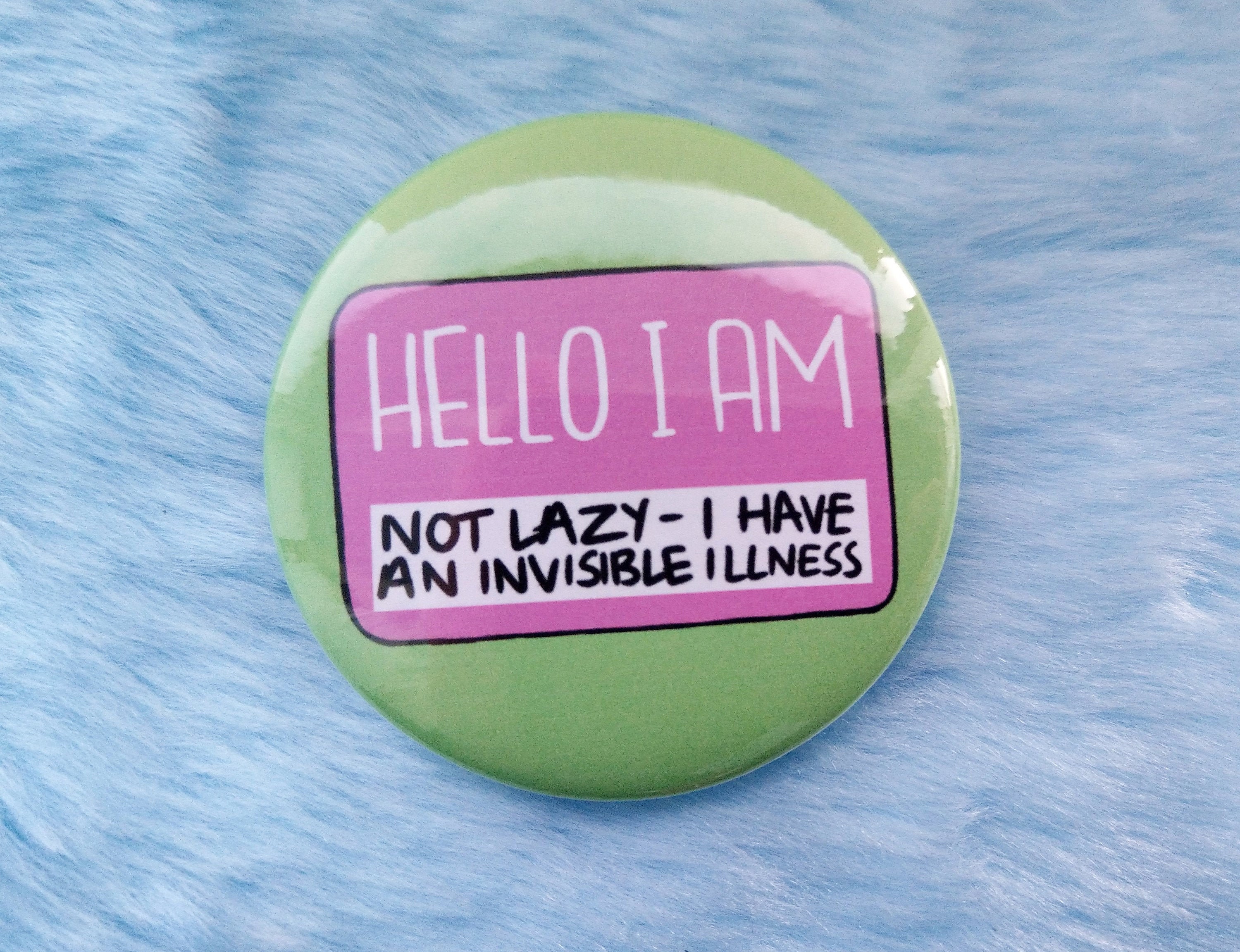 Hello I Am Not Lazy Badge Invisible Illness Pins | Etsy