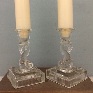 Clear Koi Candleholder Pair       Dolphin Candleholders     Vintage Pisces Candleholders       Midcentury Candleholder Pair