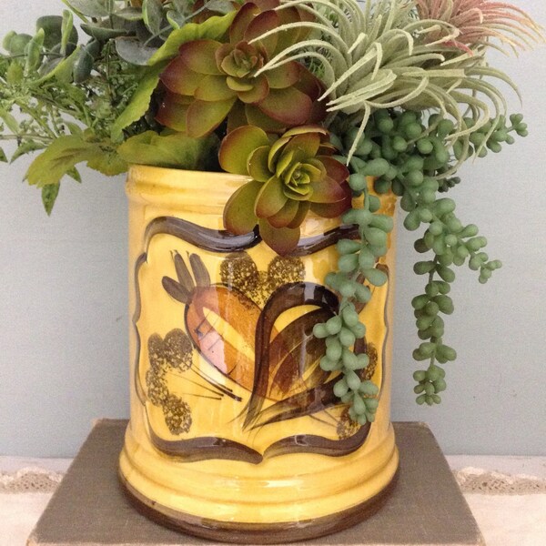 Mustard Yellow Vase Etsy