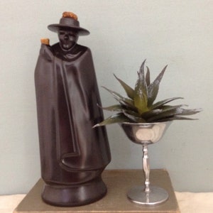 Wedgewood Midcentury Decanter     Black Man Figurine Decanter      English China Decanter     Vintage Barware    Prince of Wales Collectible