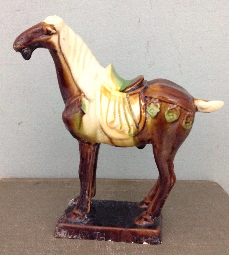 Tang Dynasty Style Horse Figurines Tang Sancai Horse Etsy