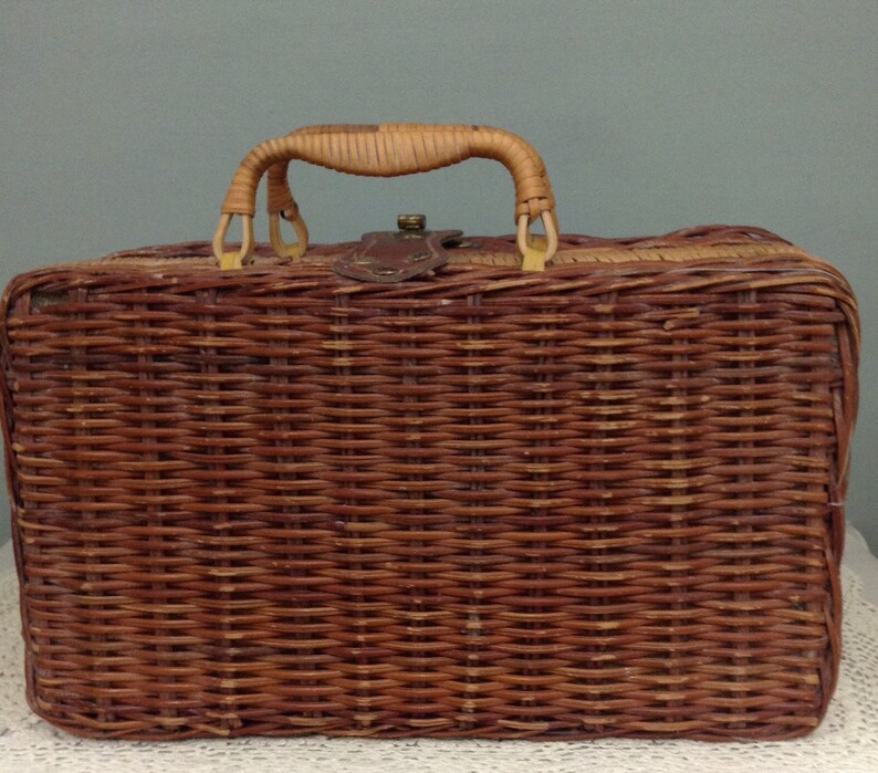 Wicker Basket Purse Small Picnic Basket Rattan Purse Rattan Etsy