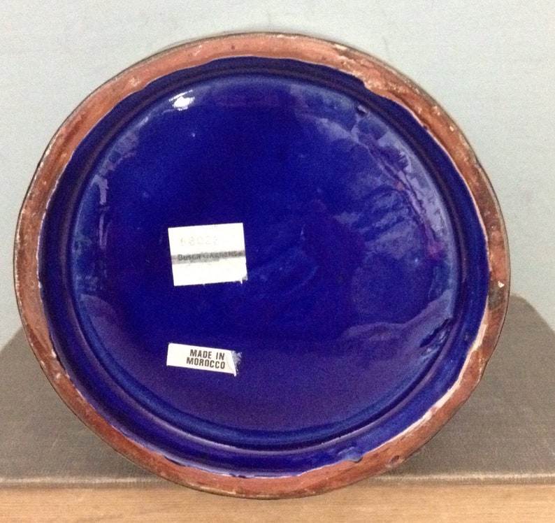 Cobalt Blue Crock Pottery Crock Vintage Crock Utensil Holder Etsy