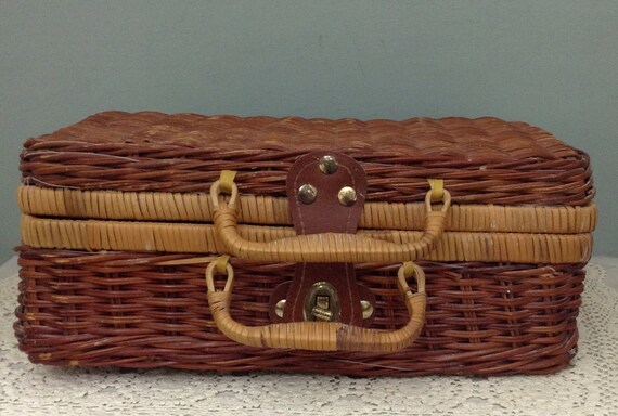 Wicker Basket Purse Small Picnic Basket Rattan