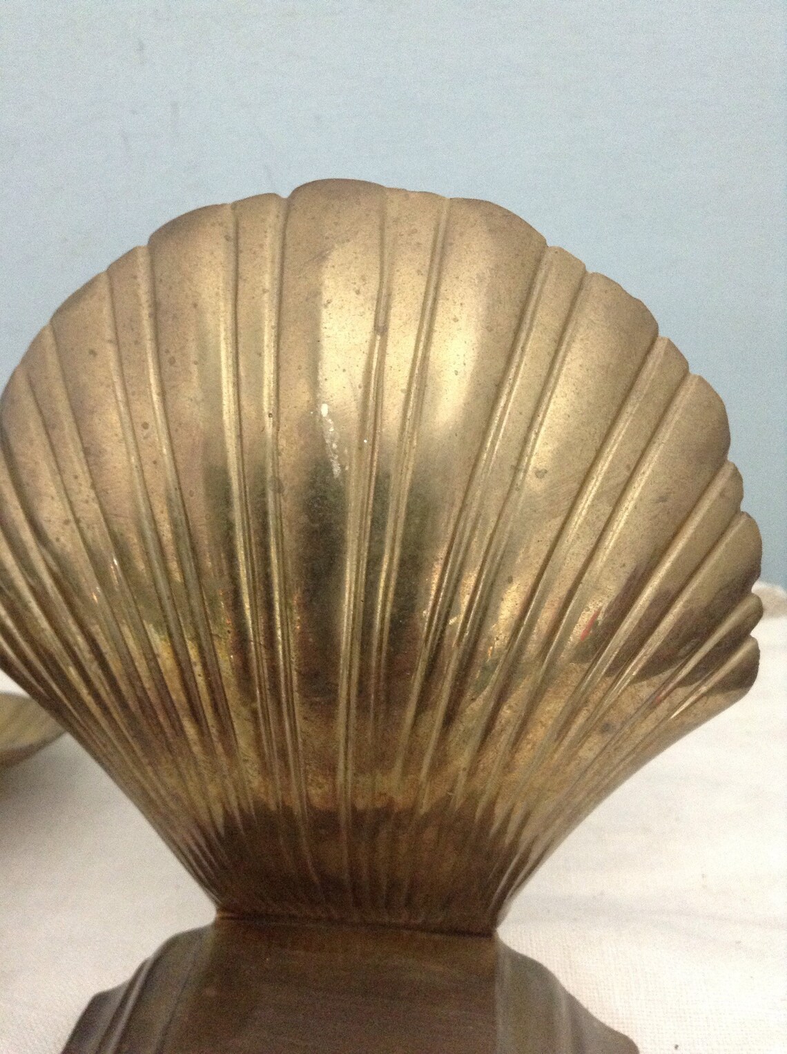 Brass Clam Shell Bookends Vintage Shell Bookends Shell Etsy
