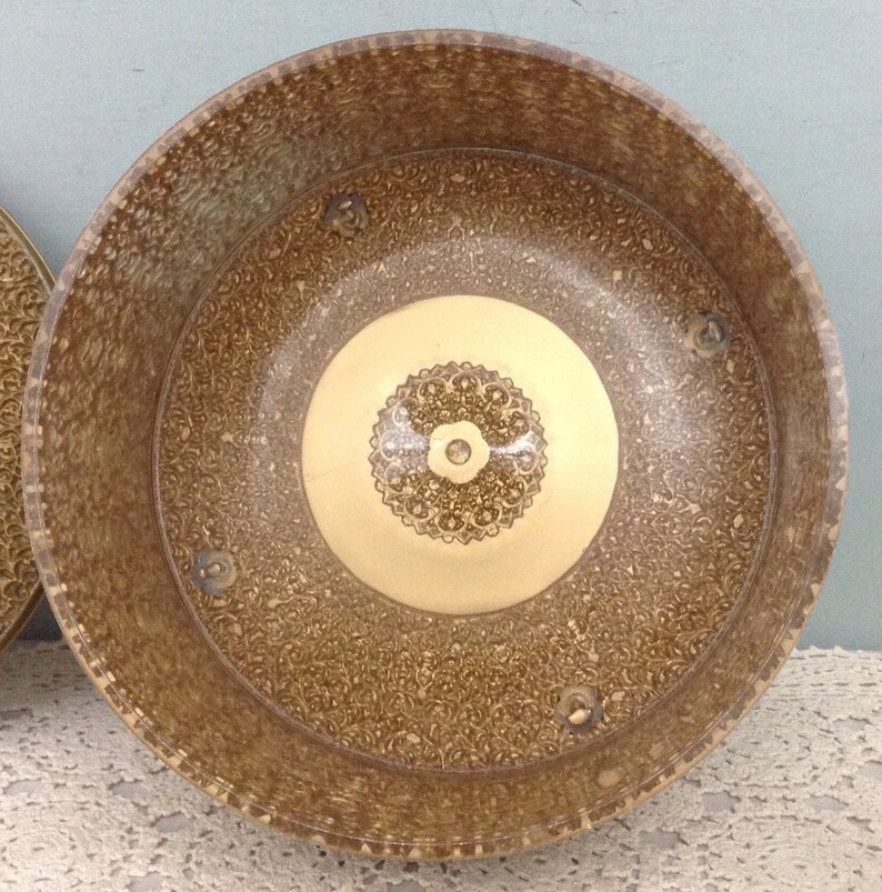 Vintage Round Sewing Box Hollywood Regency Storage Box Gold Etsy