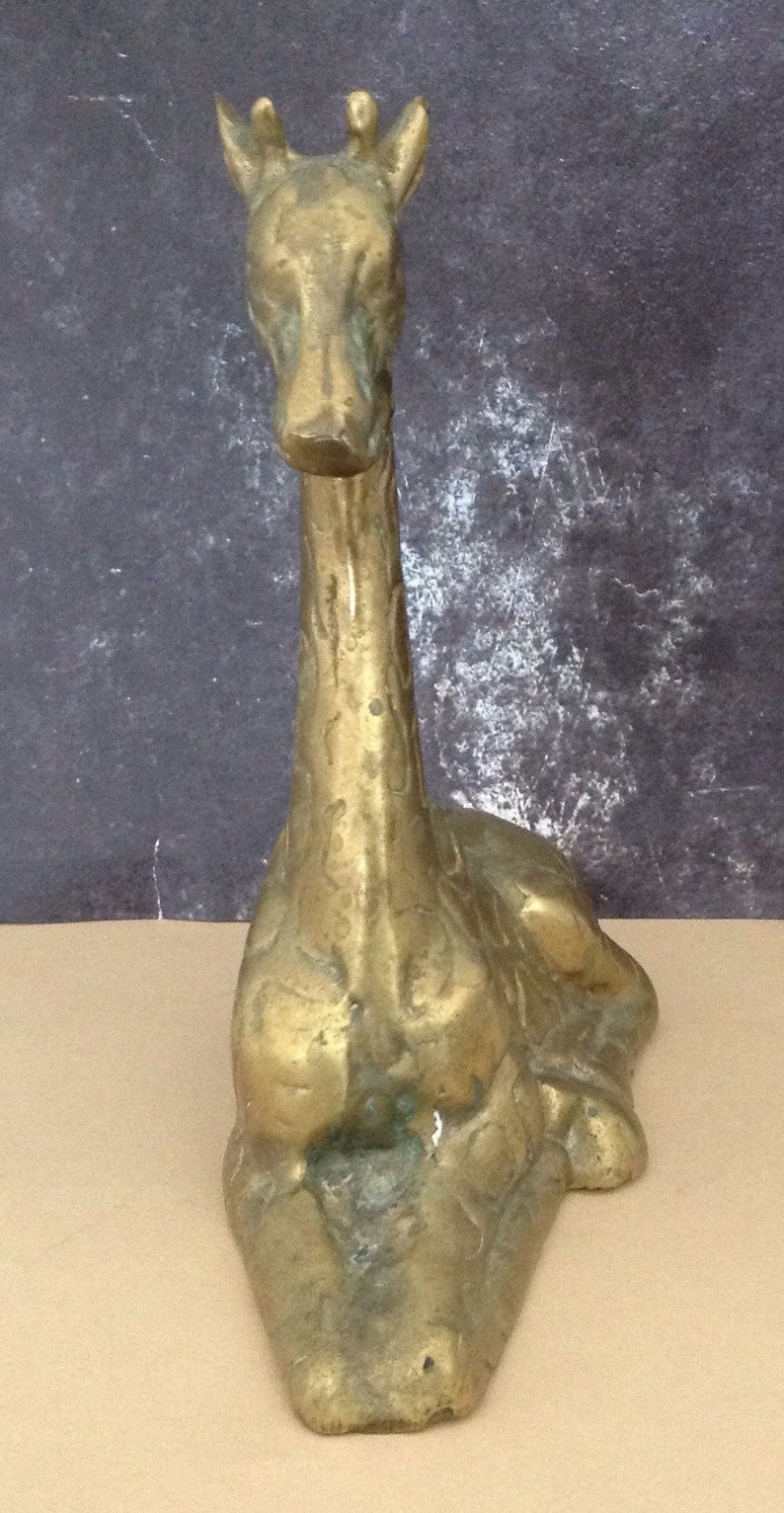 Solid Brass Giraffe Figurines Pair of Giraffe Statues | Etsy