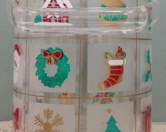 Culver Christmas Holiday Ice Bucket     Christmas Potpourri Pattern Ice Bucket       Culver Encounters Ice Bucket