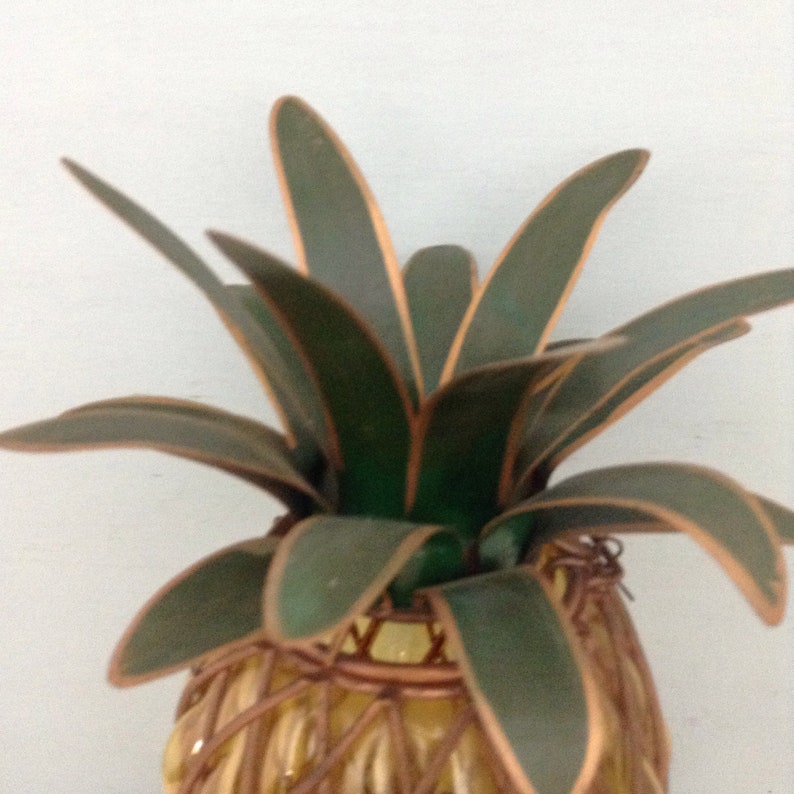 Pineapple Candleholder Glass Votive Holder Vintage Etsy