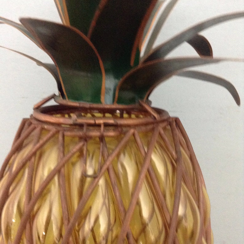 Pineapple Candleholder Glass Votive Holder Vintage Glass Etsy