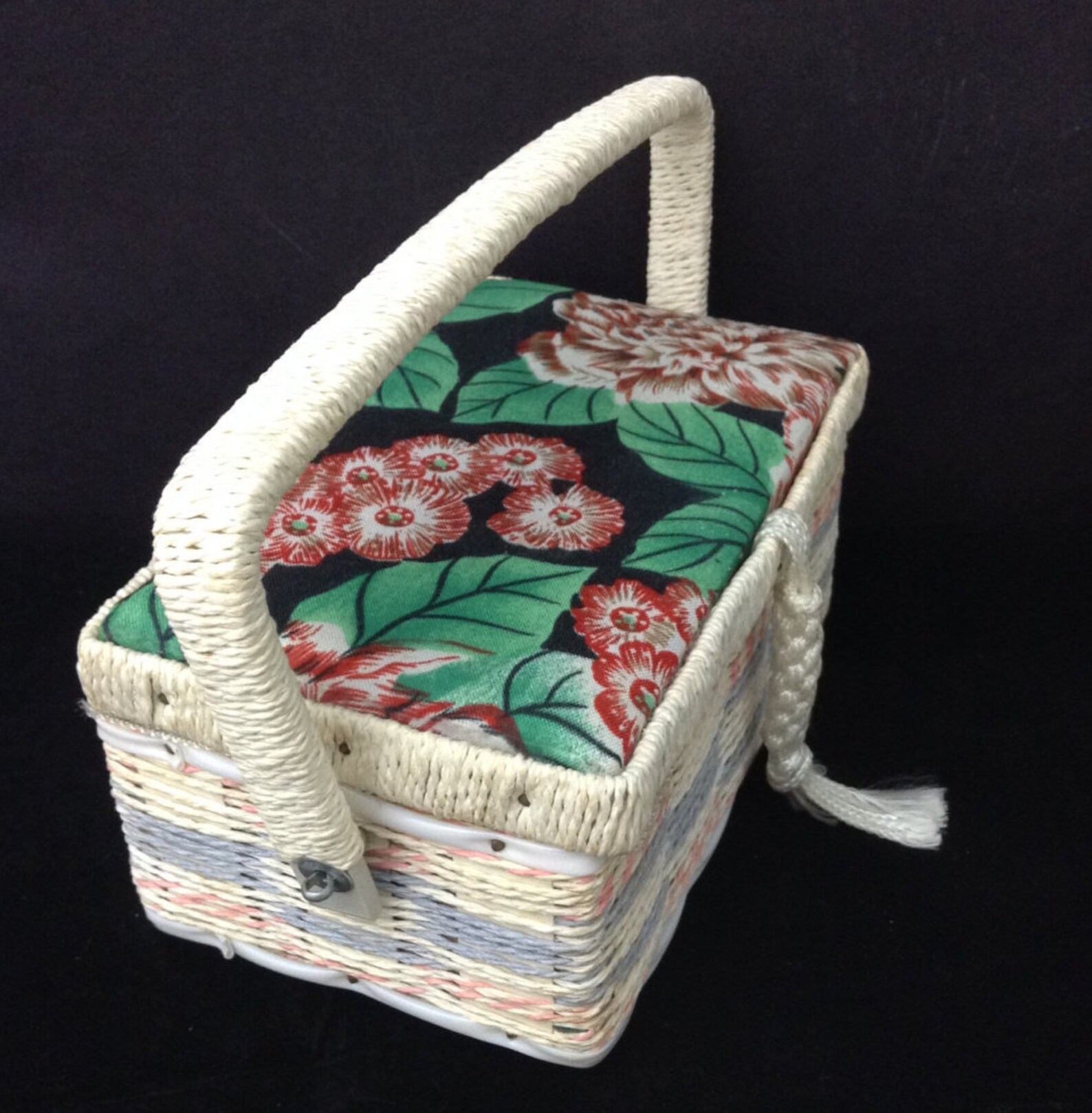 Small Sewing Basket Vintage Sewing Basket Sewing Box Bohochic Etsy