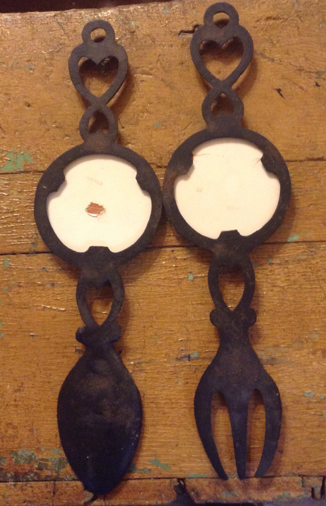 Cast Iron Fork and Spoon Wall Hanging Vintage Kitchen Wall Etsy