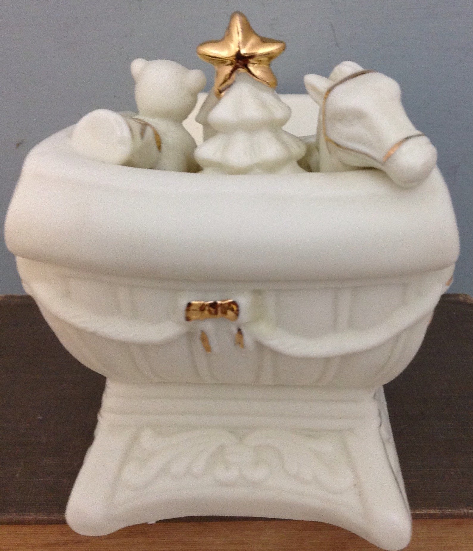 White Christmas Sleigh Vintage Santa Sleigh Sleigh Candy Dish Etsy