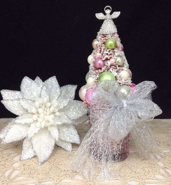 Pink Bottle Brush Tree Vintage Style Bottle Brush Tree Vintage Etsy